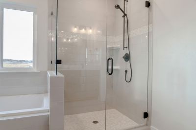 Black Framed Shower Door