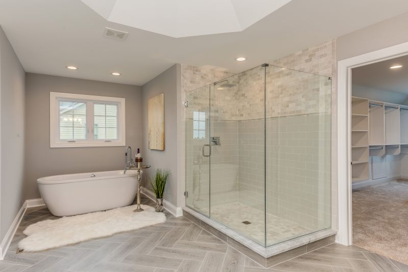 Open Shower with Pebble Floor